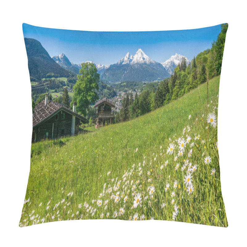 Personality  Bavarian Alps With Beautiful Flowers And Watzmann In Springtime, Germany Pillow Covers