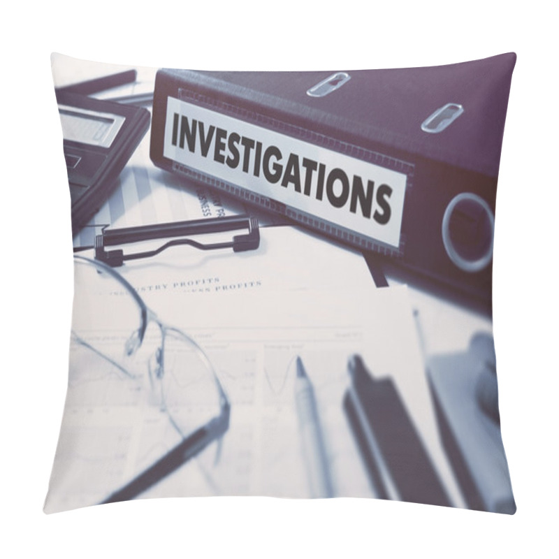 Personality  Ring Binder With Inscription Investigations. Pillow Covers