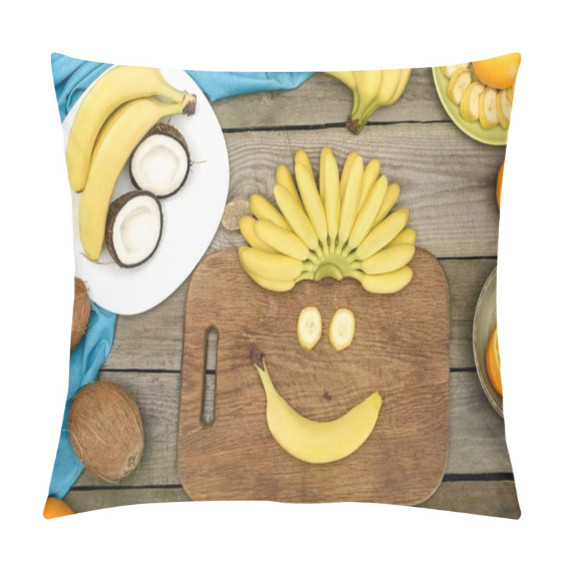 Personality  Funny Face From Bananas Pillow Covers