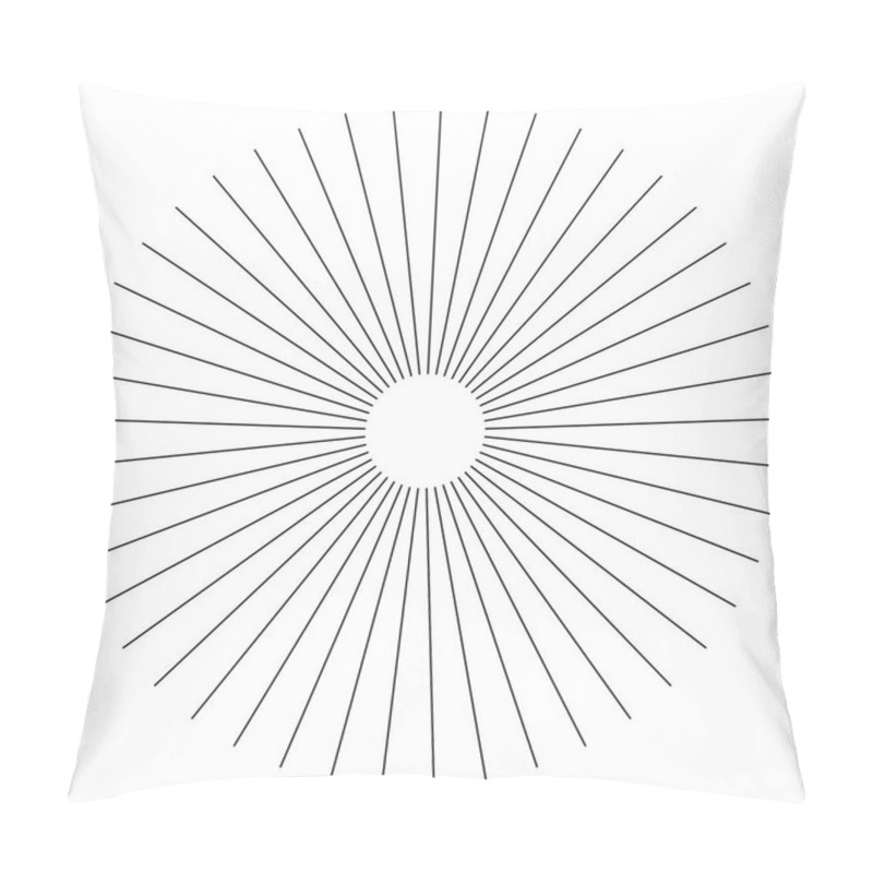 Personality  Radial Lines Geometric Element.  Pillow Covers