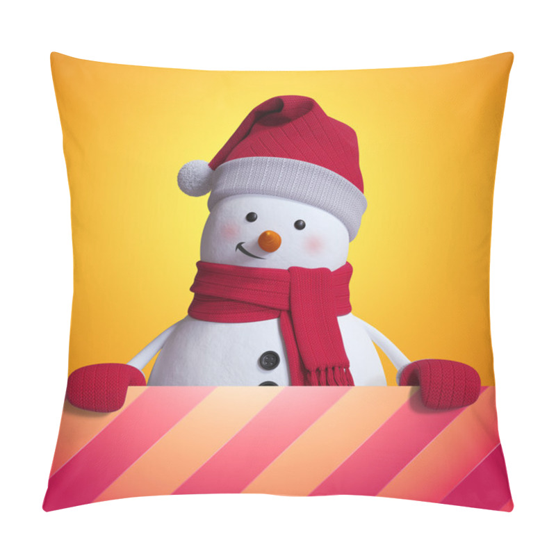 Personality  Festive Snowman Background Pillow Covers