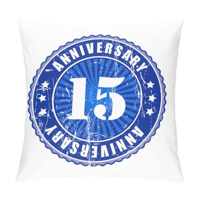 Personality  15 Years Anniversary Stamp. Pillow Covers