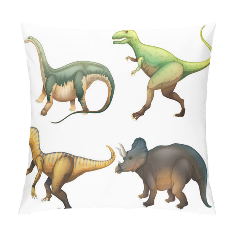 Personality  Four Dinosaurs Pillow Covers