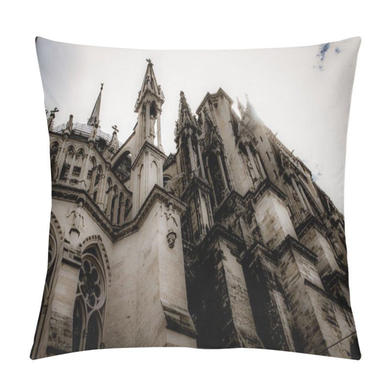 Personality  View Of The Cathedral Notre Dame Of Reims In France Pillow Covers