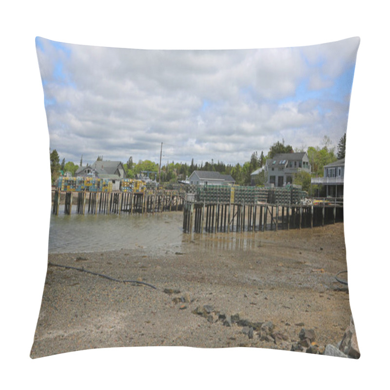 Personality  Lobster Wharf In Little Island Marine - Mt Desert Island, Maine Pillow Covers