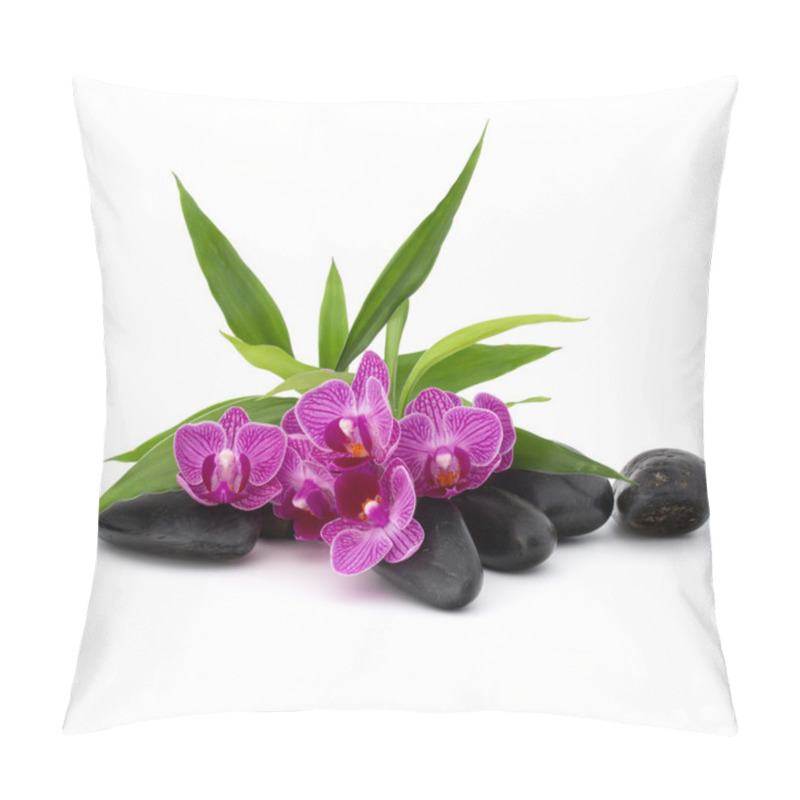 Personality  Zen Pebbles And Orchid Flowers Pillow Covers