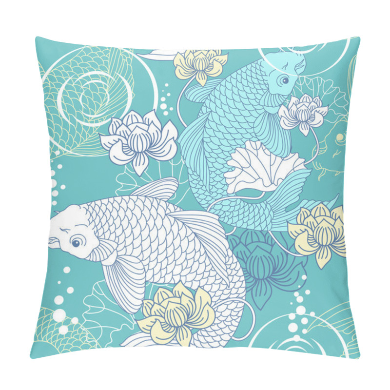 Personality  Koi Carp Pattern Pillow Covers