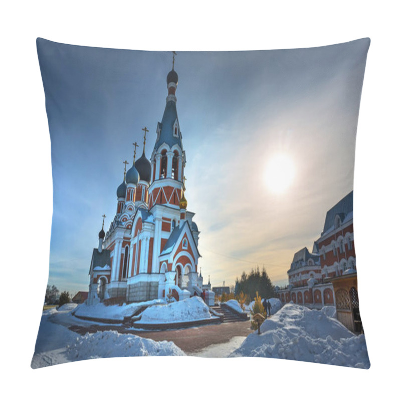 Personality  Cathedral In Honor Of The Transfiguration. The Town Of Berdsk, Western Siberia Pillow Covers