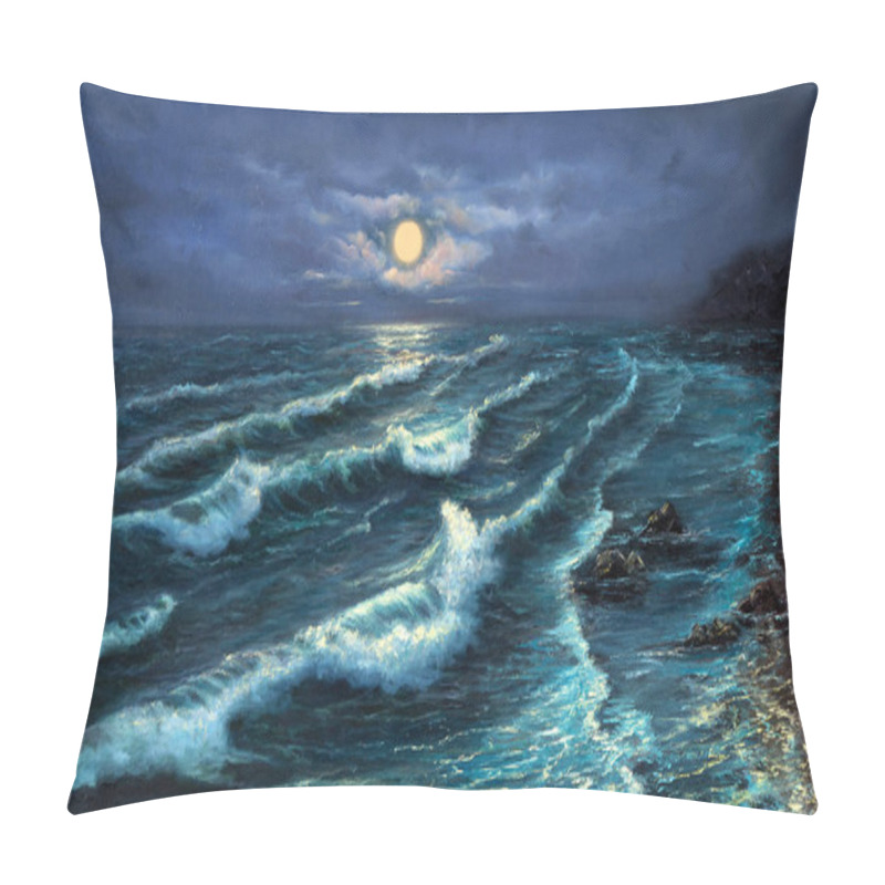 Personality  Ocean Shore At Night Pillow Covers