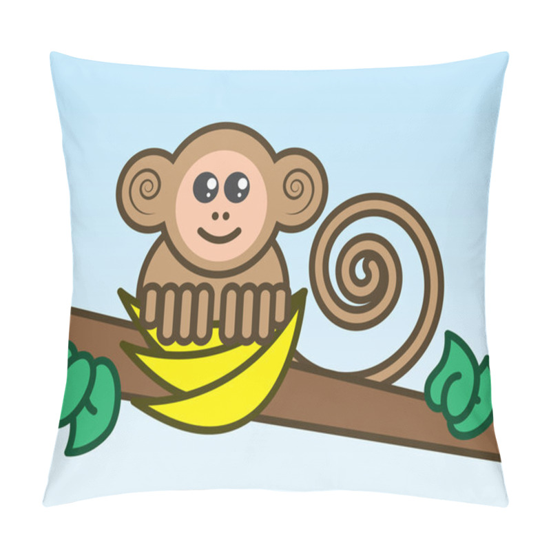 Personality  Monkey Bananas Pillow Covers