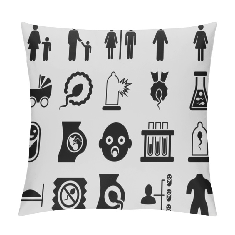 Personality  Medical Icon Set Pillow Covers