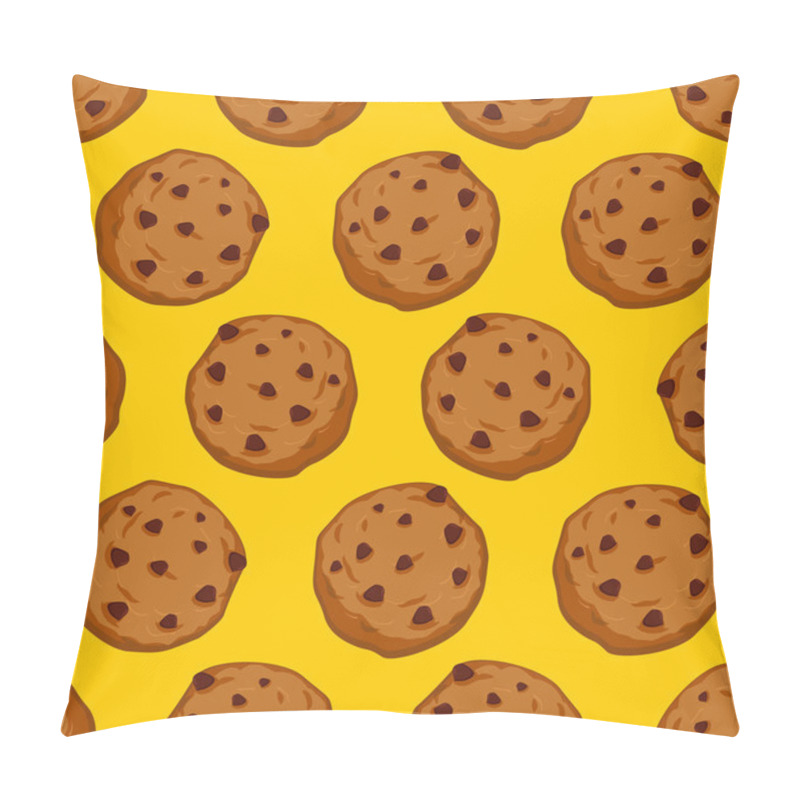 Personality  Cookies Seamless Pattern. Pastry Background. Food Ornament. Swee Pillow Covers