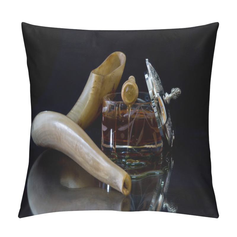 Personality  Honey And Shofar For Rosh Hashanah (Jewish New Year) Pillow Covers