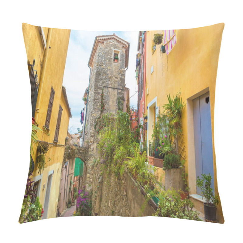 Personality  Old Narrow Street In Menton Pillow Covers