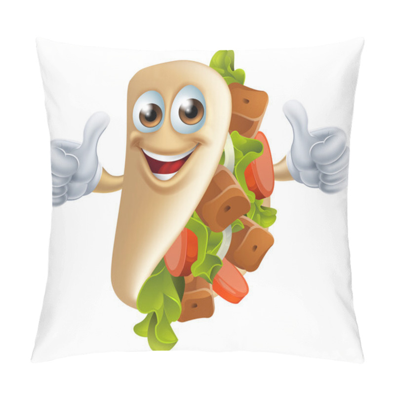 Personality  Cartoon Kebab Man Pillow Covers