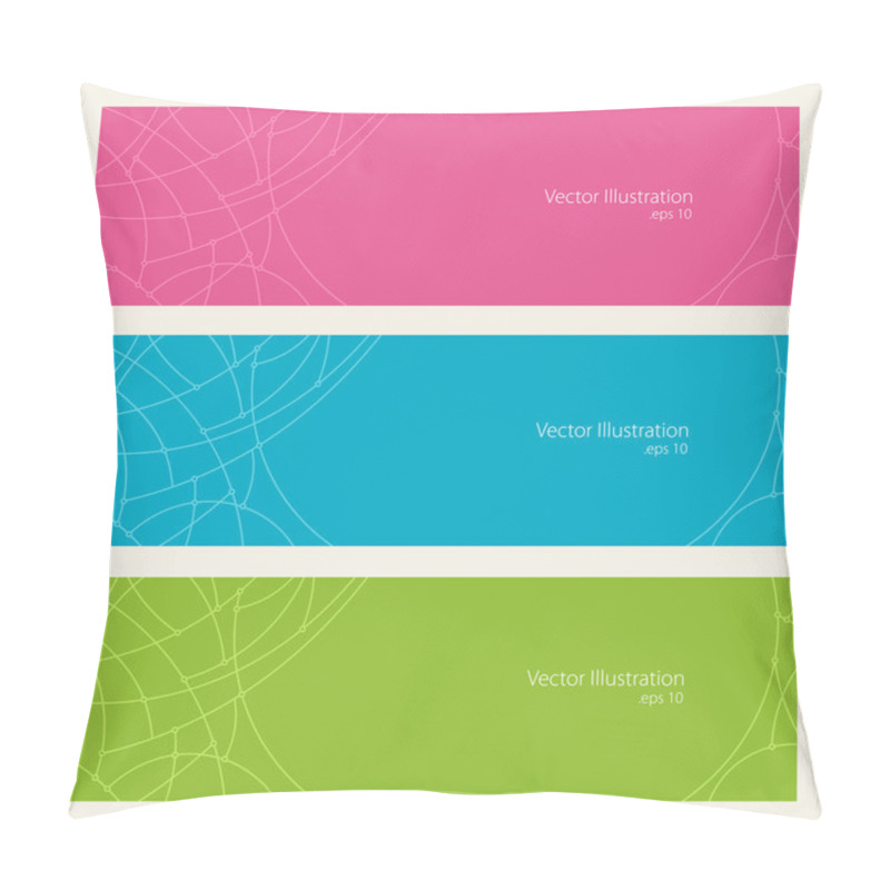 Personality  Banners With Geometric Pattern Of Curves Pillow Covers