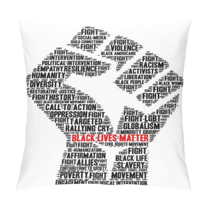 Personality  Black Lives Matter Word Cloud Pillow Covers