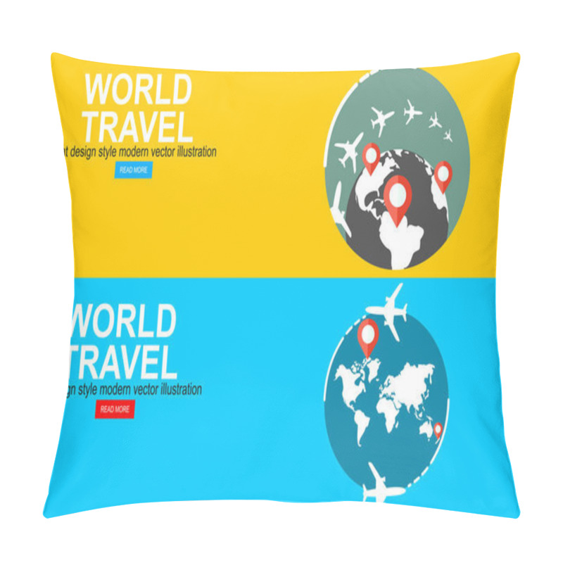 Personality  Travel And Adventure Template, Travel Time, Travel Time Template Pillow Covers