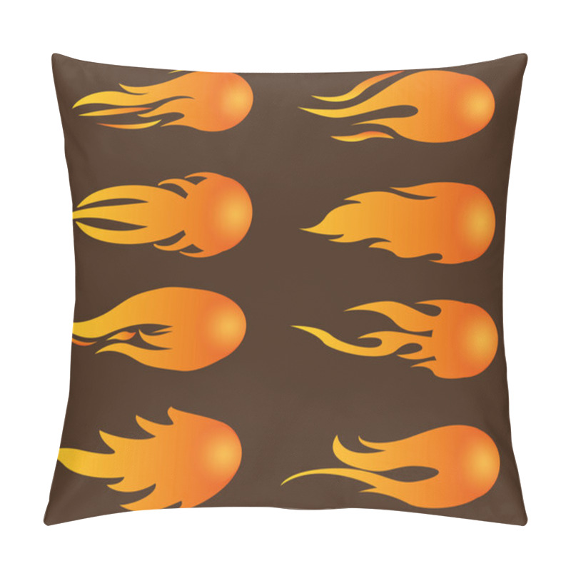 Personality  Good Fireball Illustration Pillow Covers