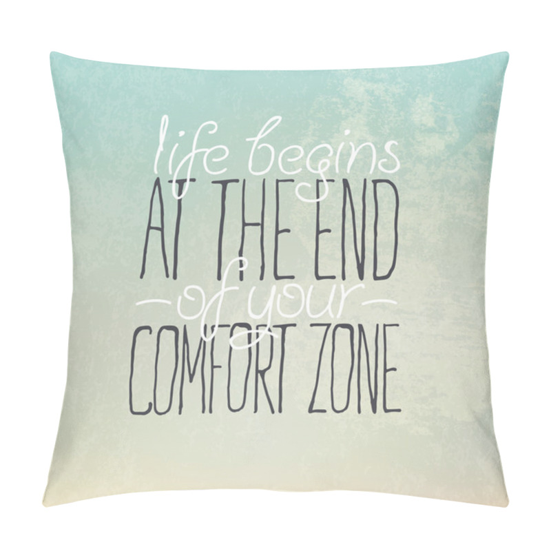 Personality  Motivational Grunge Poster  Pillow Covers