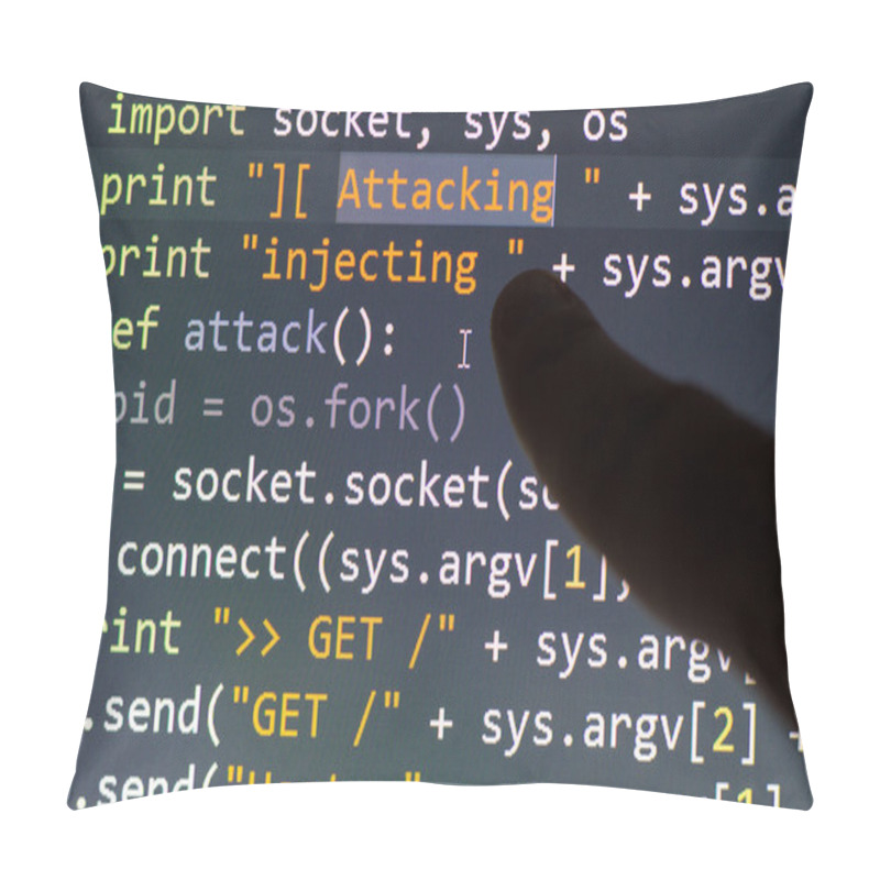 Personality  Conceptual Cyber Attack Code Pillow Covers