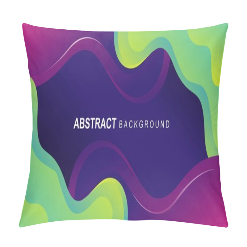 Personality  Wavy Abstract Banner Background Design Vector Pillow Covers