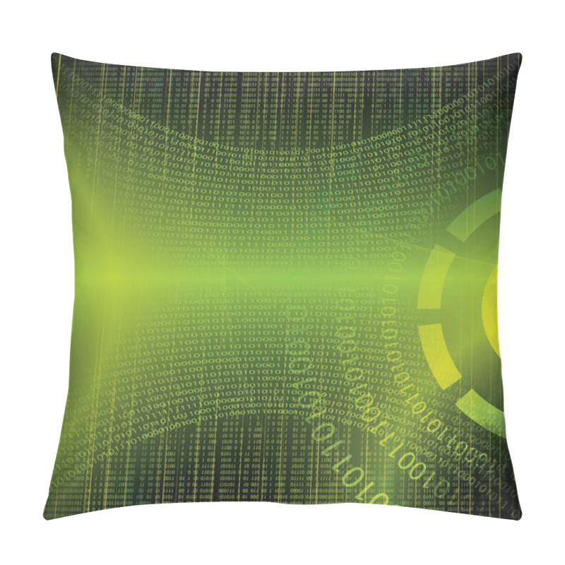 Personality  Abstract Tech Binary Background Pillow Covers