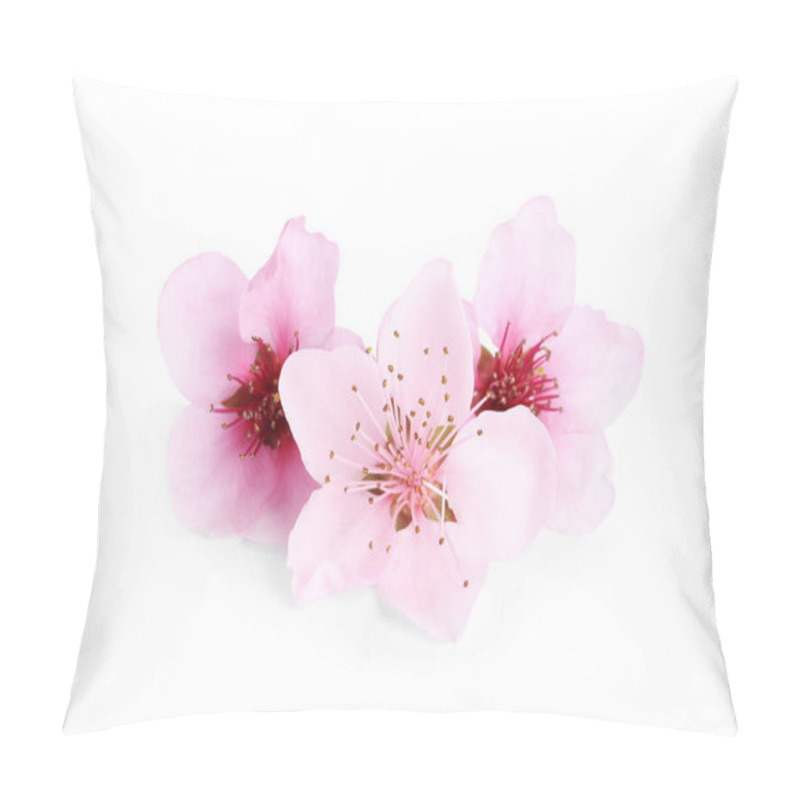 Personality  Beautiful Tree Blossom Isolated On White. Spring Season Pillow Covers