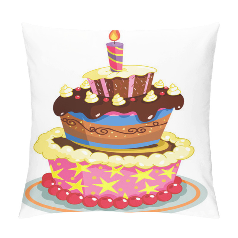 Personality  Birthday Cake Pillow Covers