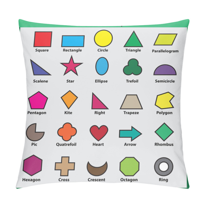 Personality  Geometric Shapes Square, Rectangle, Circle, Triangle, Parallelogram And Etc.. Shapes Pillow Covers