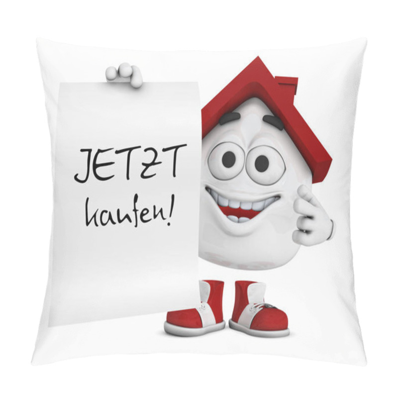 Personality  Small 3d House Red - Buy Now! Pillow Covers