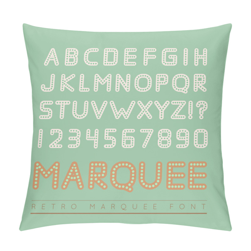 Personality  Retro Marquee Font Pillow Covers