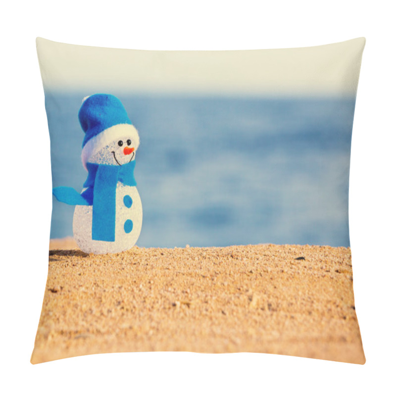 Personality  Snowman On Sand Pillow Covers