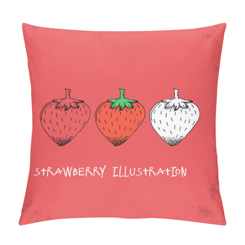 Personality  Cartoon Style Strawberry Illustration Pillow Covers