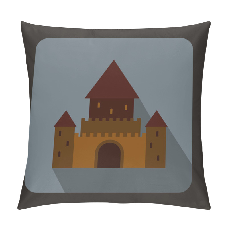 Personality  Chillon Castle, Switzerland Icon, Flat Style Pillow Covers