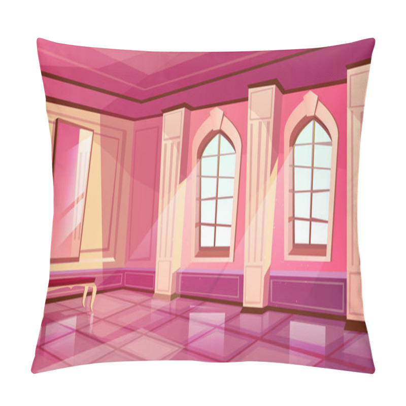 Personality  Vector Cartoon Castle Palace Ballroom Background Pillow Covers