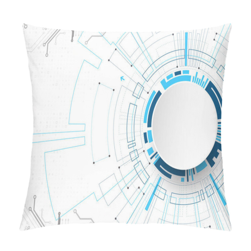 Personality  Vector Illustration, Hi-tech Digital Technology And Engineering Theme Pillow Covers