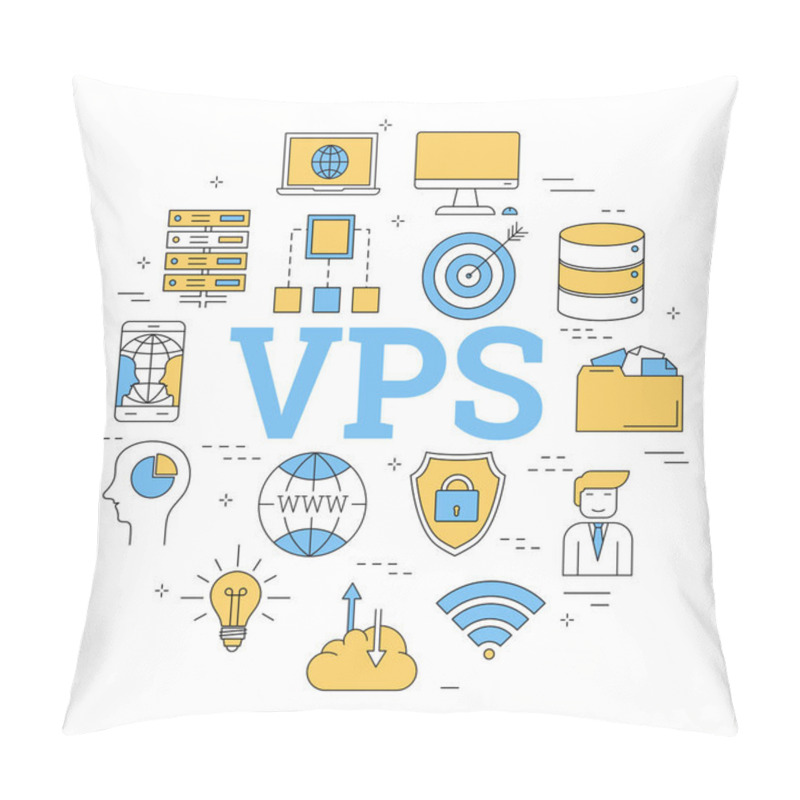 Personality  Round Concept Of Virtual Private Server Pillow Covers