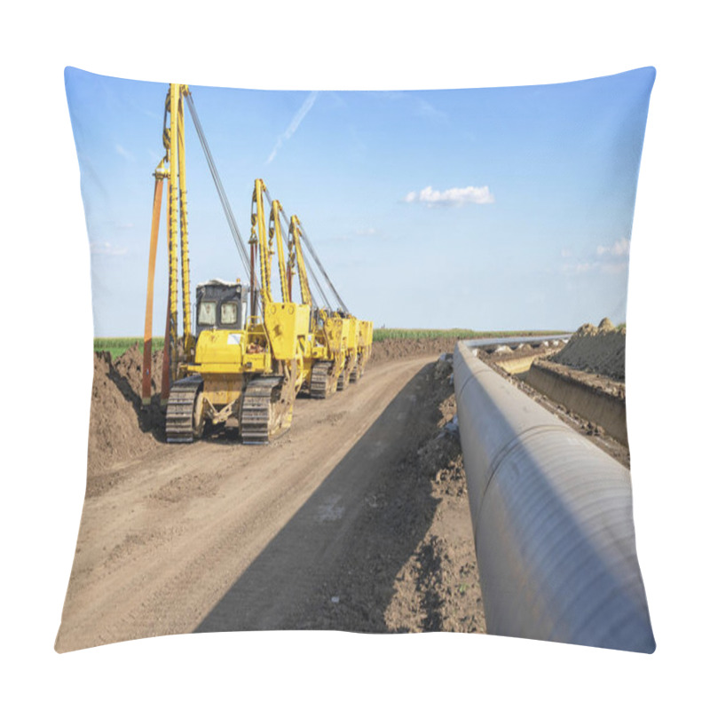 Personality  Heavy Machinery And Gas Pipeline Construction Site Pillow Covers