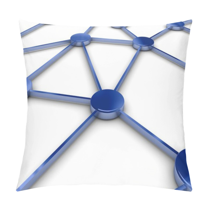 Personality  Network Concept. 3d Render. Pillow Covers