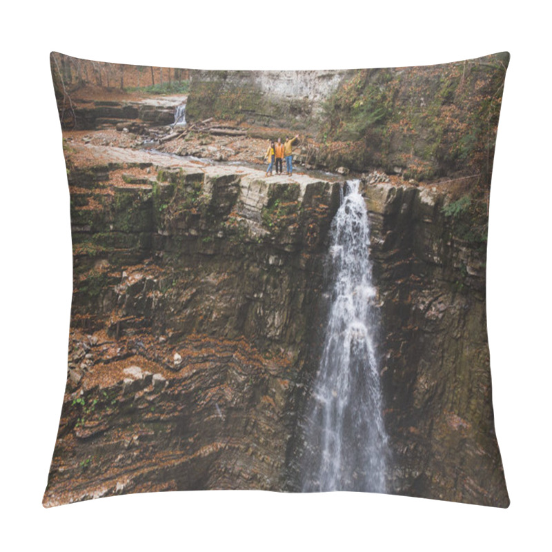 Personality  Friends At The Top Of The Waterfall Autumn Season Pillow Covers