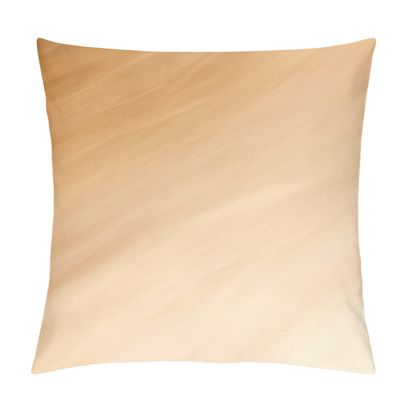 Personality  Abstract Close-up Of Flowing Light Beige Fabric Textures. Pillow Covers