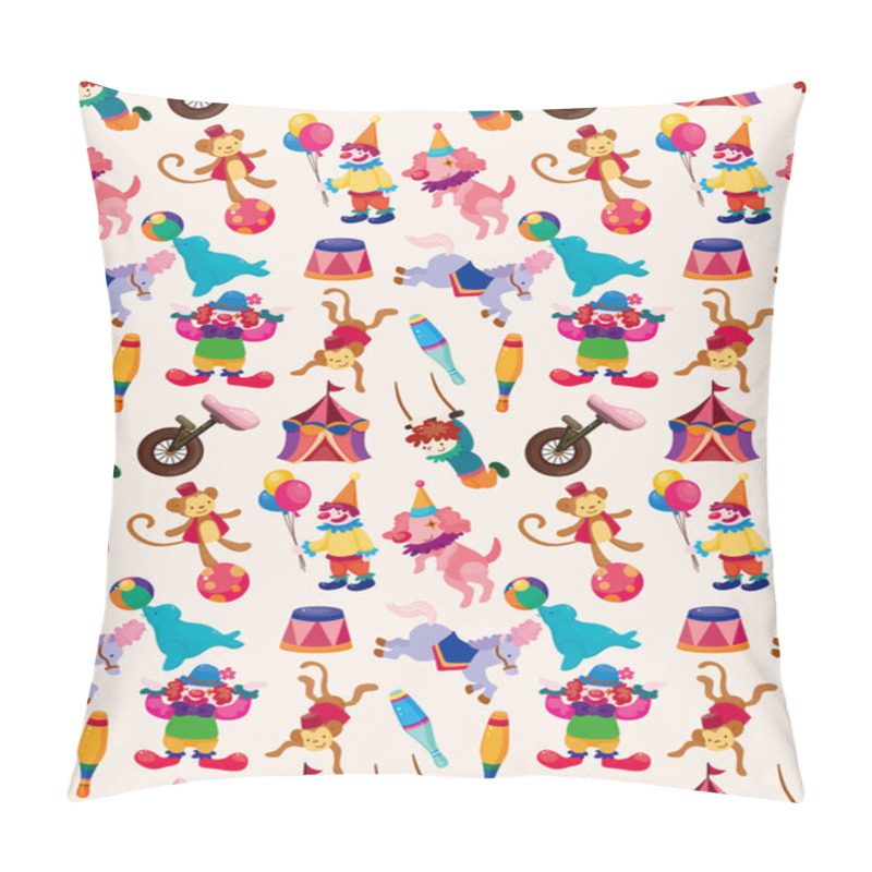 Personality  Cartoon Happy Circus Seamless Pattern Pillow Covers