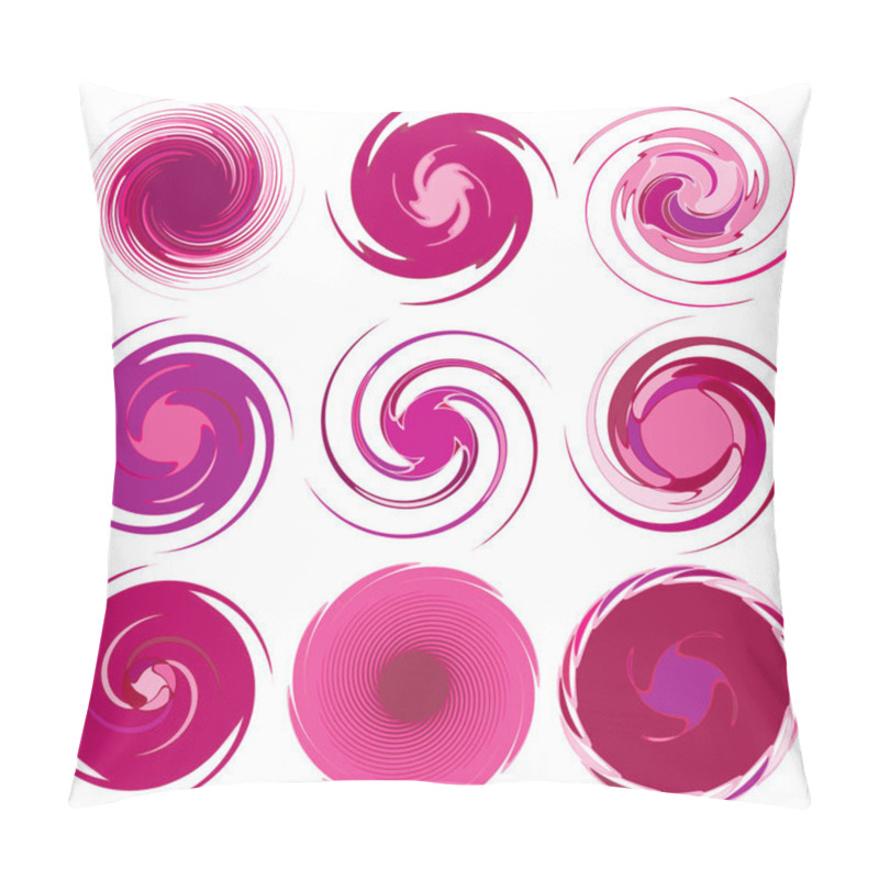 Personality  Monochrome Abstract Spiral, Swirl, Twirl And Vortex Shapes Pillow Covers