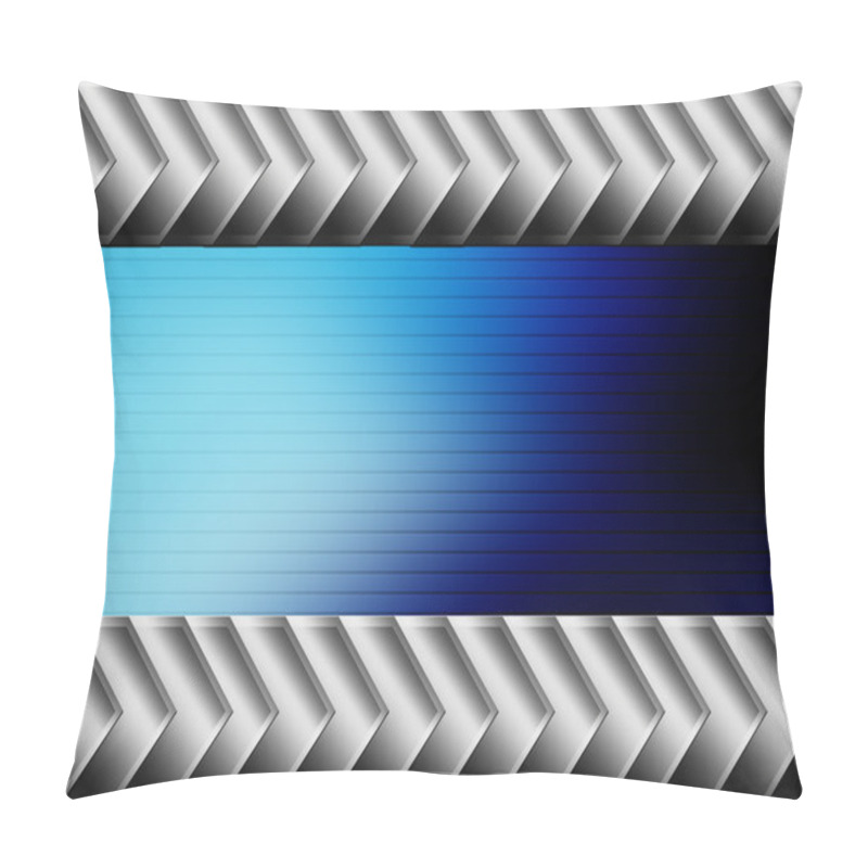 Personality  Gray Frame With A Blue Background Pillow Covers