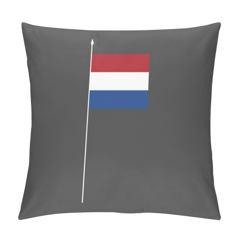 Personality  Netherlands Flag, The Flag Of Netherlands, Flag Of Netherlands National Country Symbol Illustration Vector, Rectangle Netherlands Flag Illustration, Flat Vector Illustration Pillow Covers