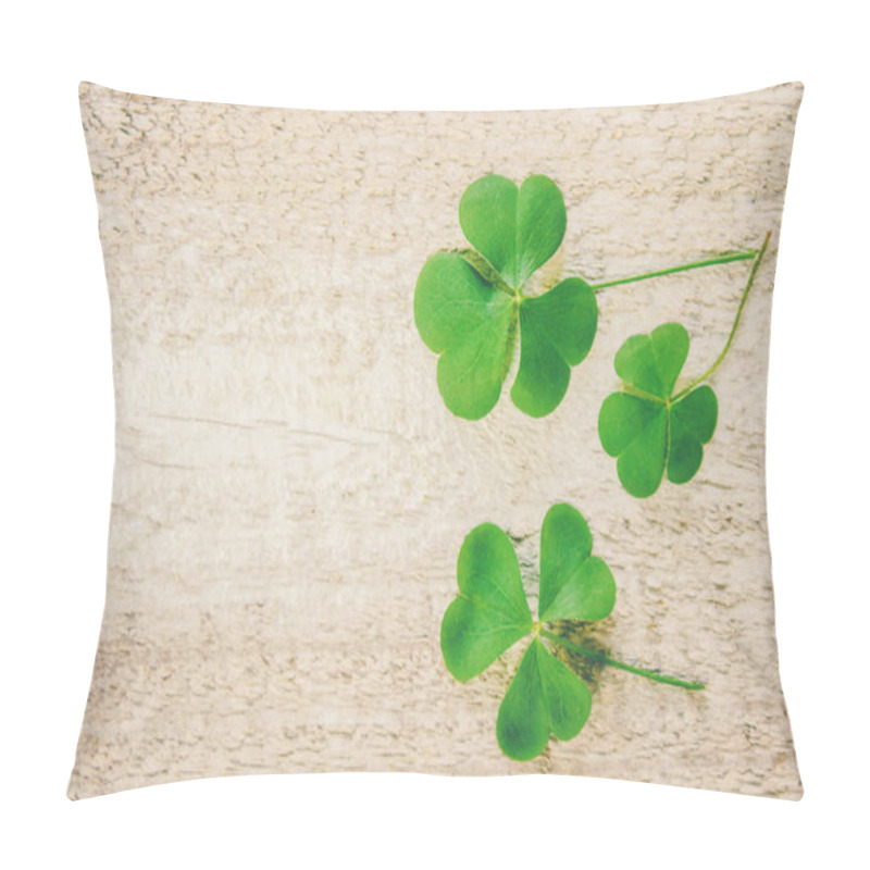 Personality  Clover Leaf. Happy St. Patrick's Day. Selective Focus.  Pillow Covers