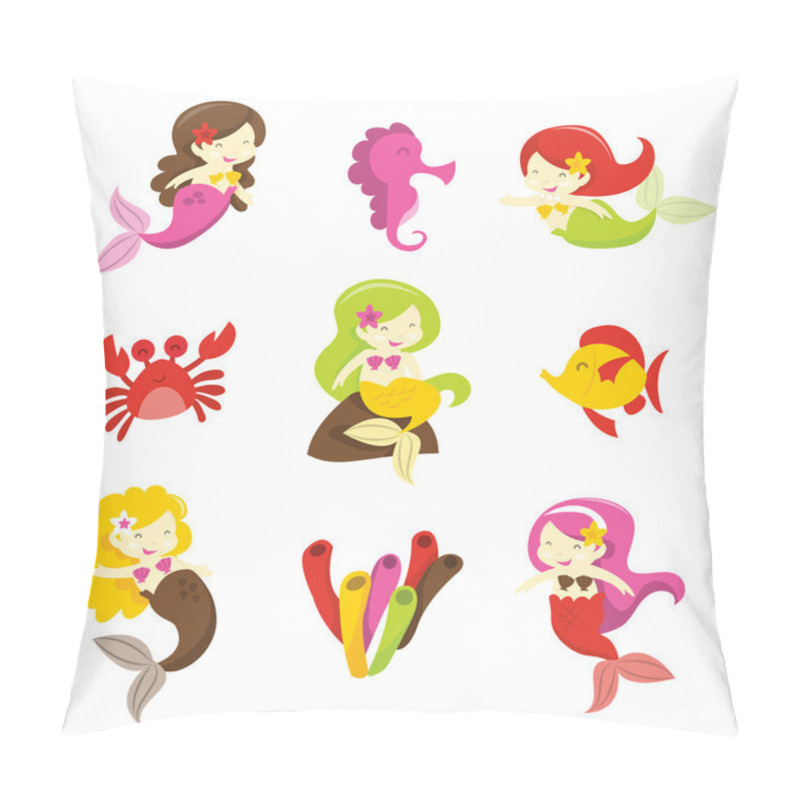 Personality  Mermaids And Friends Pillow Covers