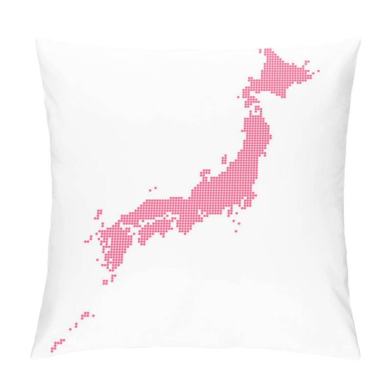 Personality  Japav Dotted Map. Vector Eps10. Pillow Covers