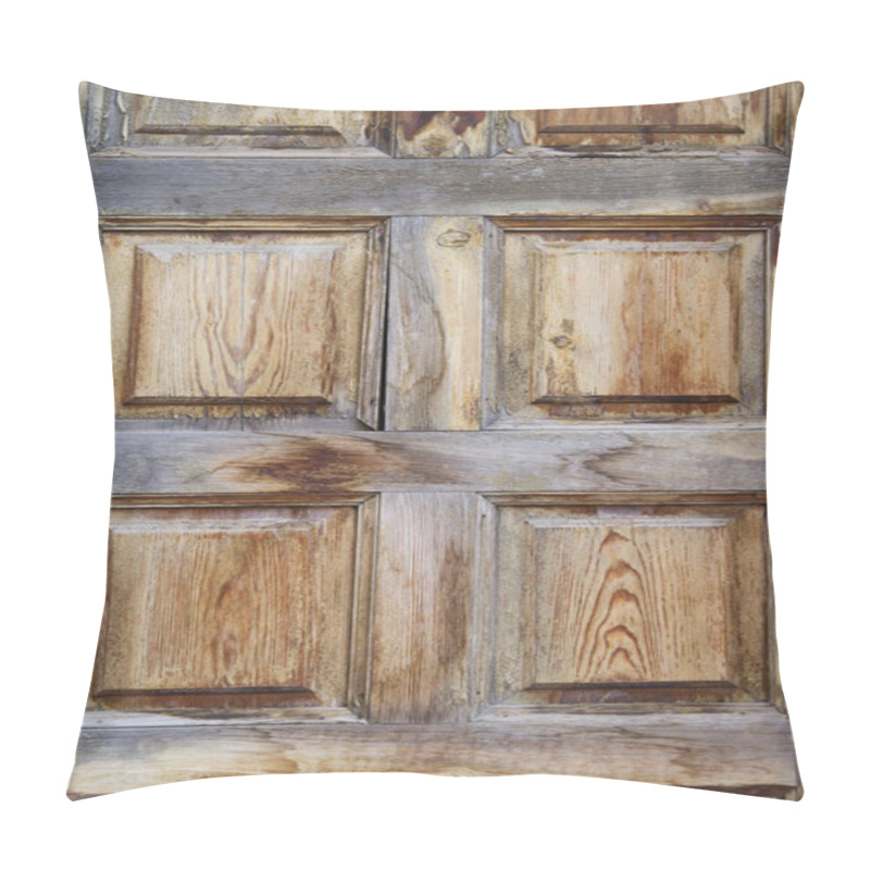 Personality  Rustic Wooden Door, Spanish Style Pillow Covers